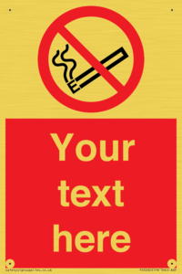 Custom No E-cigarettes / Vaping Sign